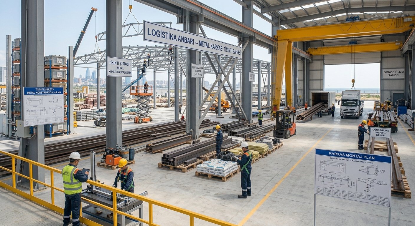 Logistika anbarı — metal karkas